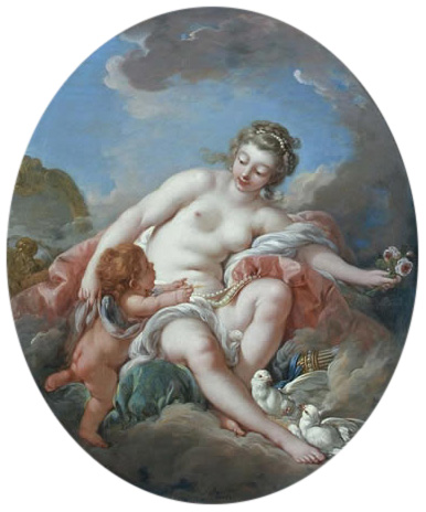 Francois Boucher Venus Restraining Cupid